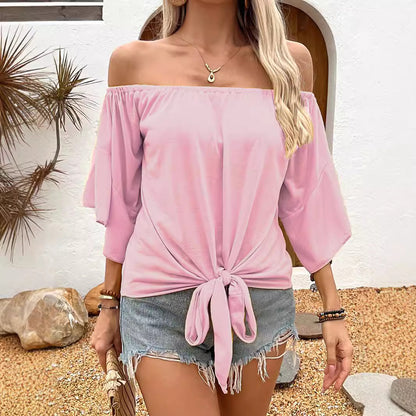 Sunshine Tie-Front Off-Shoulder Top