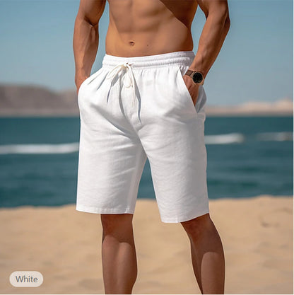 Summer Cotton-Linen Beach Shorts