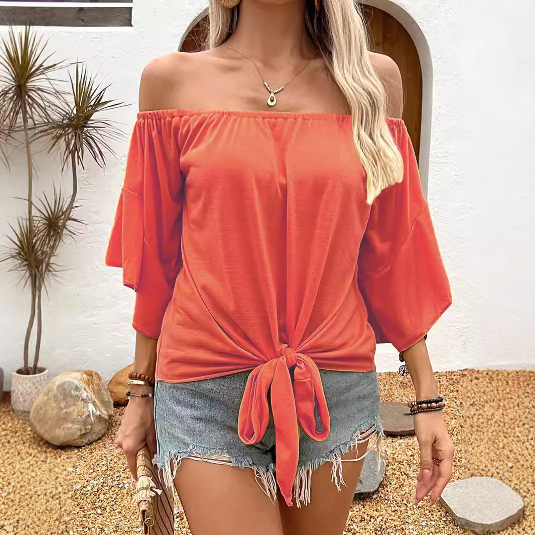 Sunshine Tie-Front Off-Shoulder Top