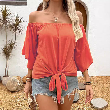 Sunshine Tie-Front Off-Shoulder Top