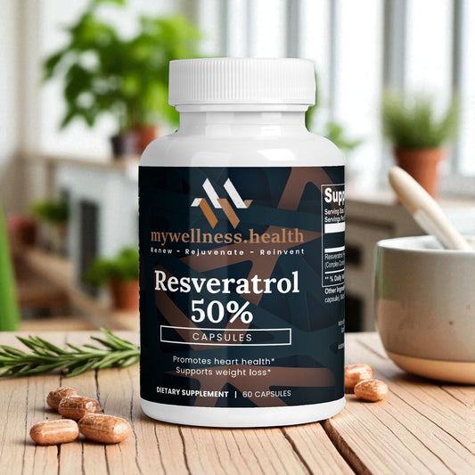 Trans-Resveratrol 50% Supplement - Natural Antioxidant Capsules