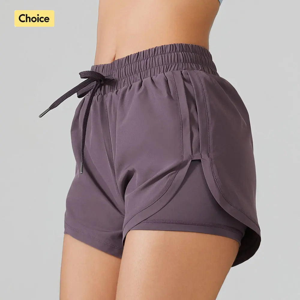 2 in 1 Women's Running Yoga Shorts