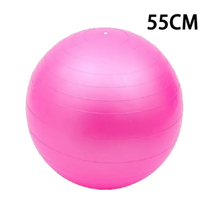 Pink 55CM exercise balance ball for core training by mywellness.health, ideal for fitness and home workouts.
