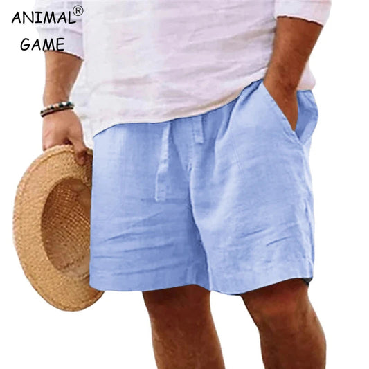 Kurze, leichte Strandshorts aus Baumwolle für Herren