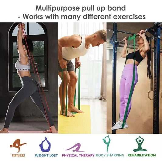 Resistance Band Set 5-120lbs - Home Gym Workout Equipment