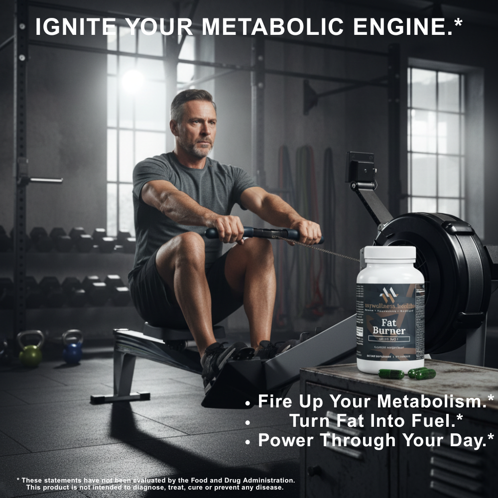 Green plant-based fat burner capsules with MCT from mywellness.health for weight management