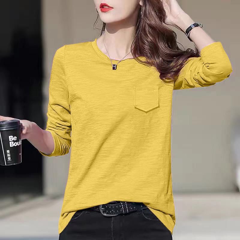 White slub cotton long sleeve tee by Alabaster, featuring a relaxed fit and breathable fabric.
