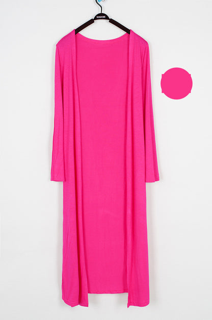 Lightweight Modal Drape Cardigan - Open Front Long Sleeve
