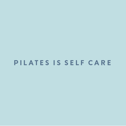 Light blue cotton tee from Ivy + Cloth's Pilates Is Self Care Collection, perfect for cozy athleisure and fitness.